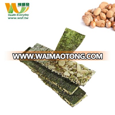 Professional Manufacturer Nuts Crisps Spiced Salt Flavor Seaweed Sheets snack